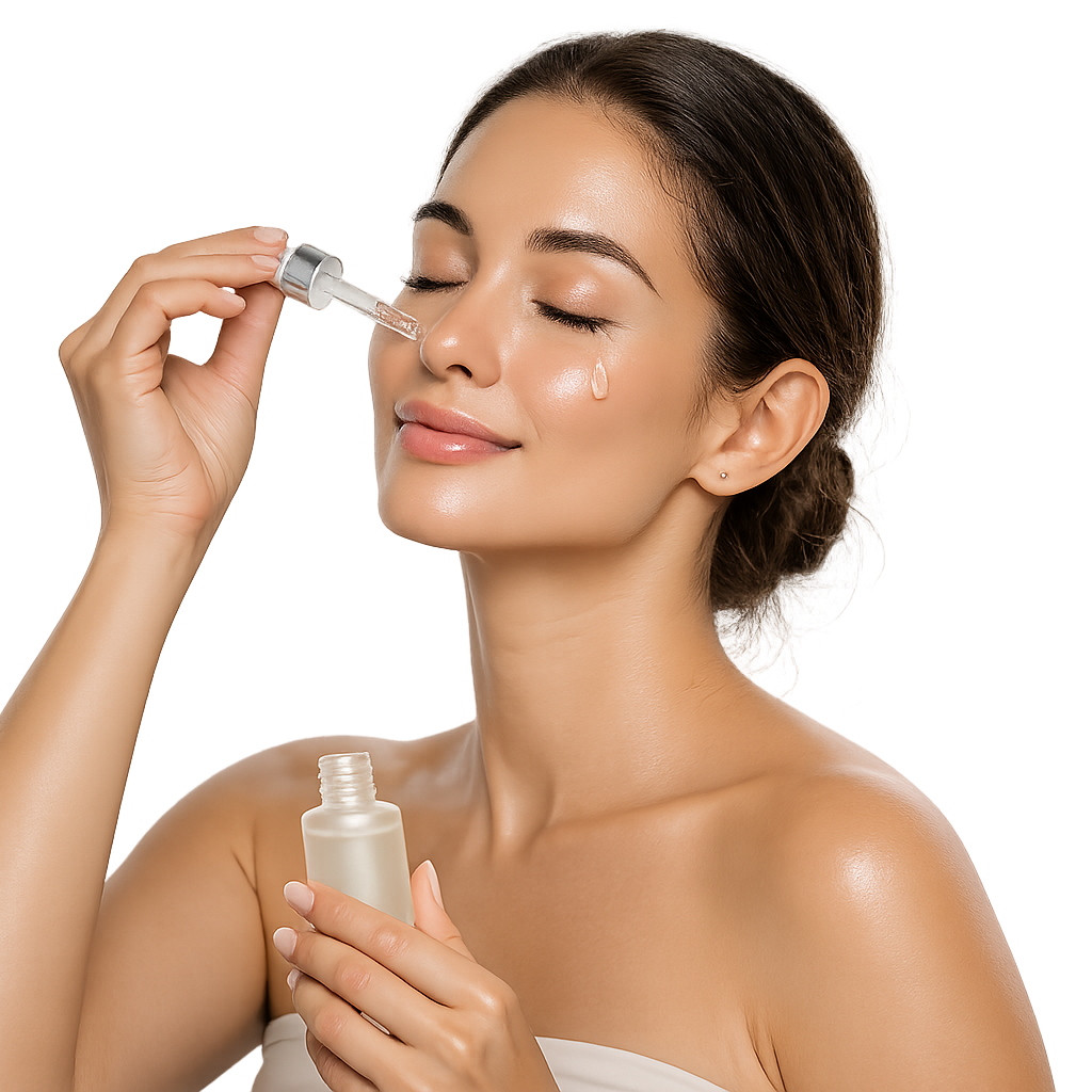 Applying serum with care