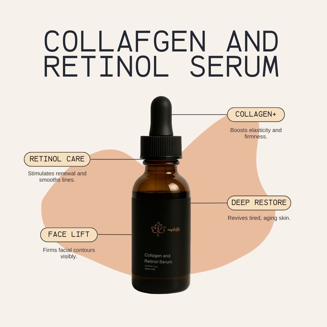 Collagen and Retinol Facial Serum for Skin Care