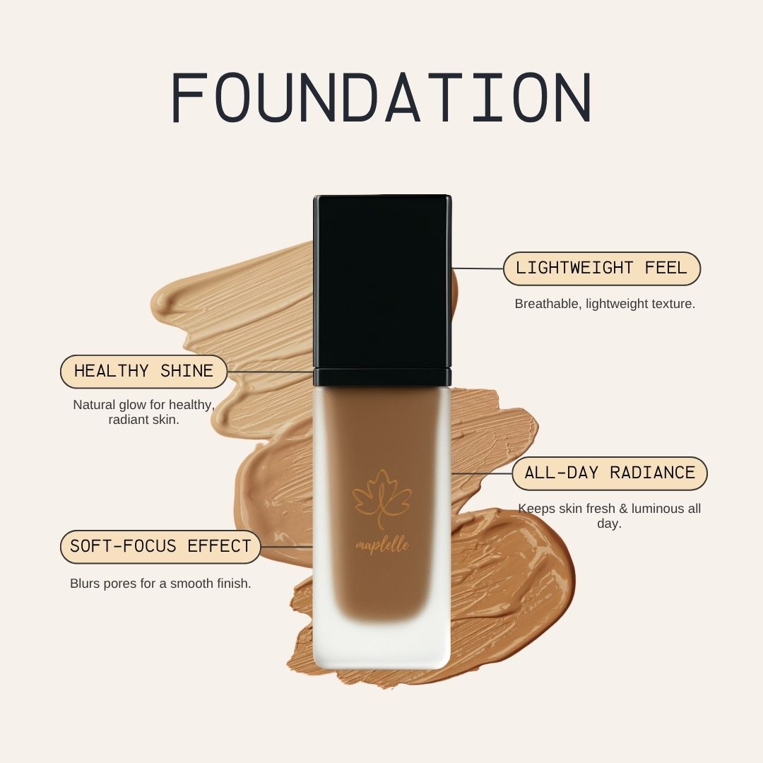 Lightweight Liquid Foundation for Smooth Natural Looking Coverage