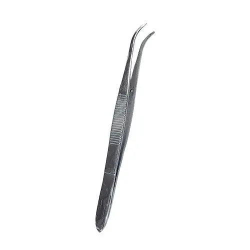 4.5-Inch Curved Tip Stainless Steel Precision Tweezers Forceps